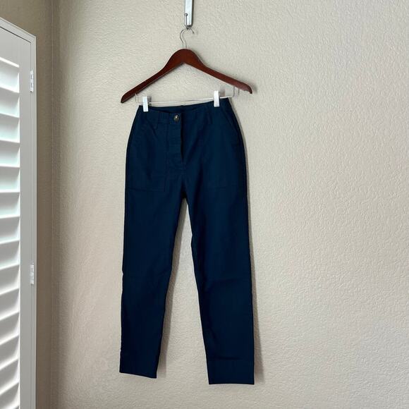 Kit and Ace Navigator Cargo Pants Trousers Navy Cotton Stretch Women’s Size 4 - Picture 4 of 9
